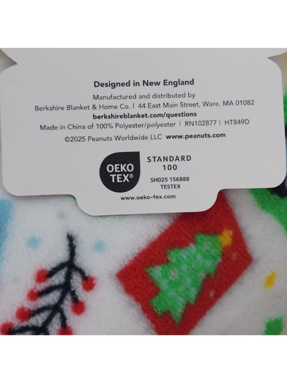 Peanuts Snoopy Plush Blanket By Berkshire Full/Queen Soft Holiday Print